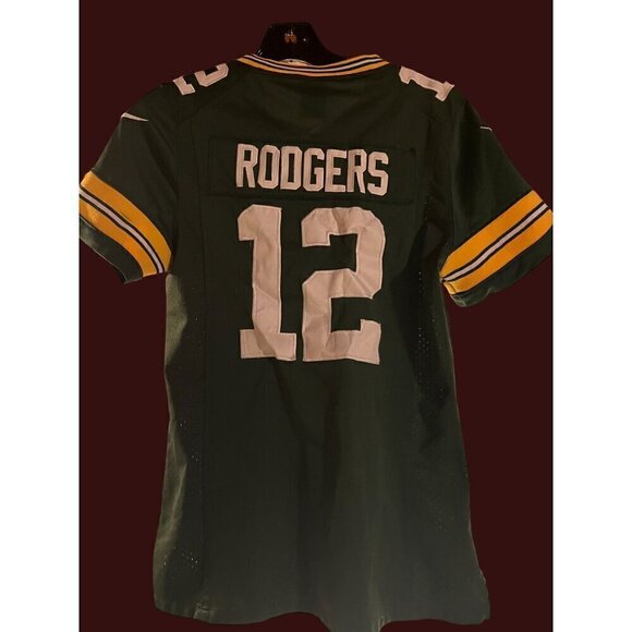NFL YOUTH MEDIUM PACKERS NUMBER 12 ROGERS LIKE NEW - Picture 7 of 8